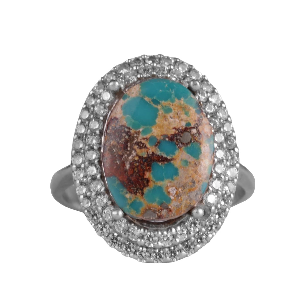 KAMBO Natural Turquoise Stone Elegant Women's Ring – 925 Sterling Silver Handmade Jewelry (Style-17)