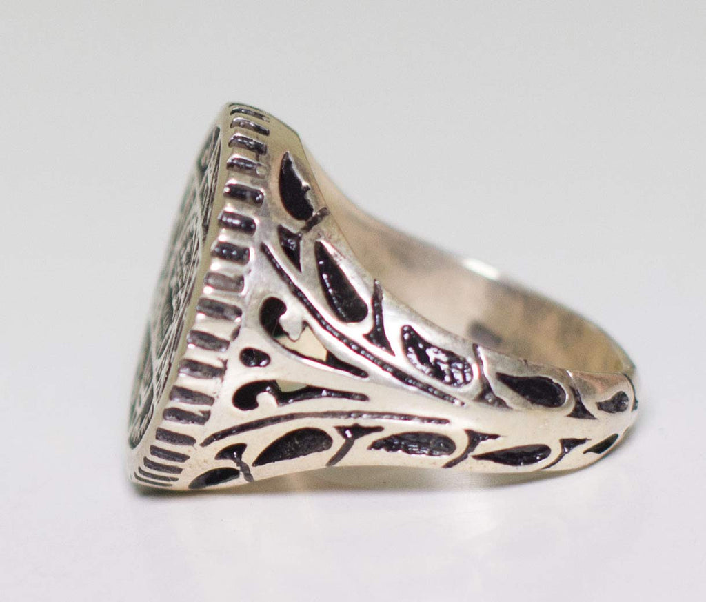 KAMBO 925 Sterling Silver Men's Ring, Seal Of Solomon Ring — 3