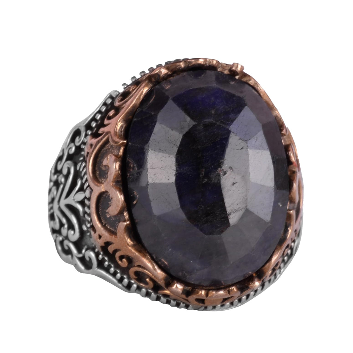 Natural Blue Sapphire Handmade Ring - 925 Sterling Silver