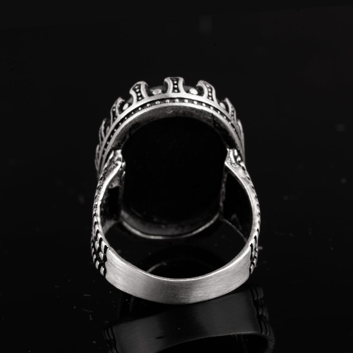 KAMBO Genuine Natural Bloodstone Ring, 925 Sterling Silver Men's Large Ring (Personalization) — 5