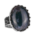 Natural Moss Agate Stone Ring - 925 Sterling Silver Handmade Ring