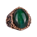Silver Captain Ring, Synthetic Stone Ring, 925 Sterling Silver