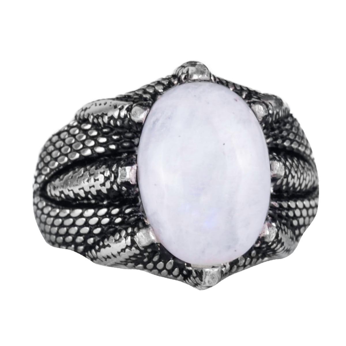 Handcrafted Silver Claw Ring with Natural Moonstone – Intuition and Emotional Balance for Cancer Sign