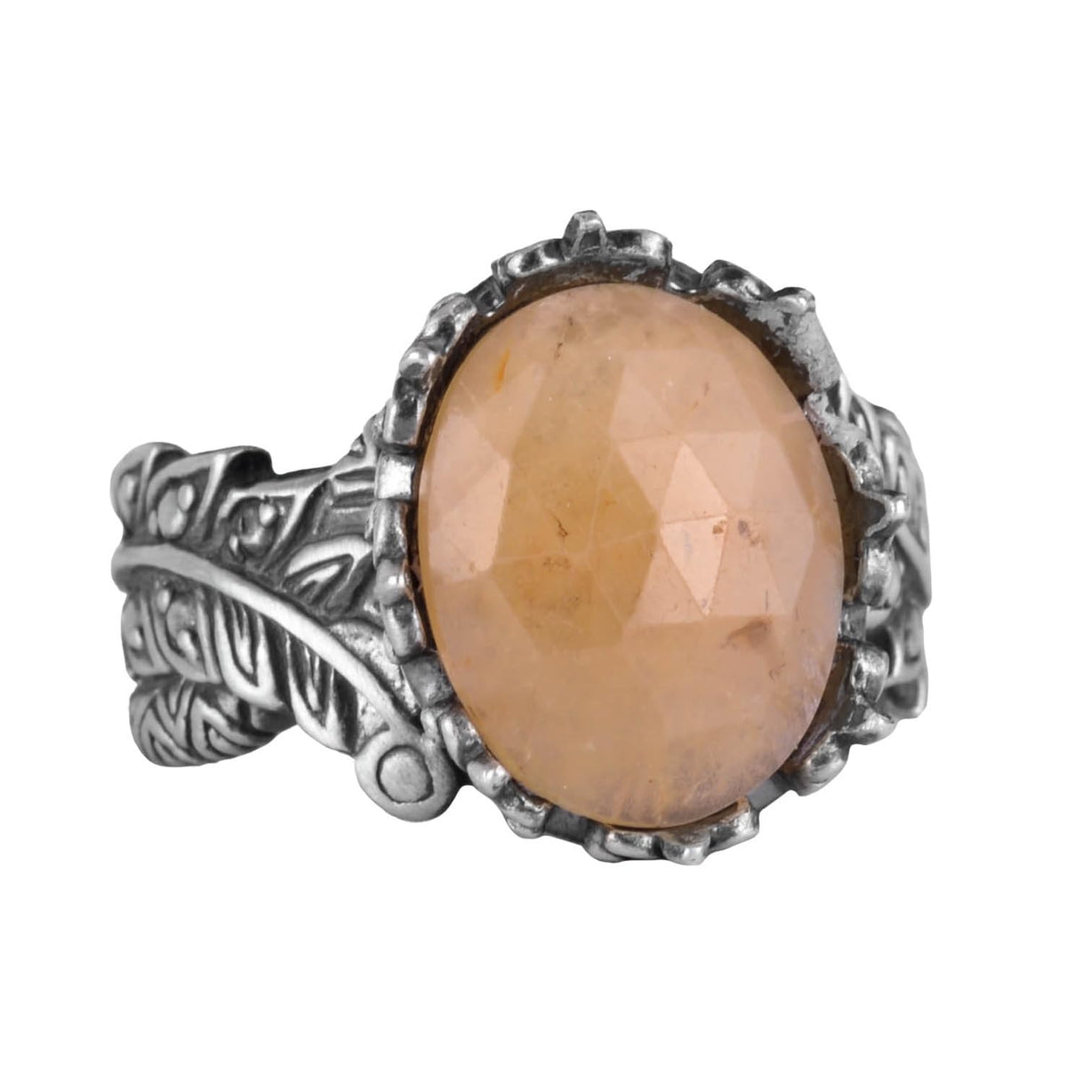 Natural Stone Ring - Handmade 925 Sterling Silver Jewelry (Yellow Sapphire)