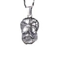 925 Sterling Silver Bearded Skull Necklace