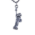 KAMBO 925 Sterling Silver Statue of Liberty Necklace - Handmade Symbol of Freedom and Hope