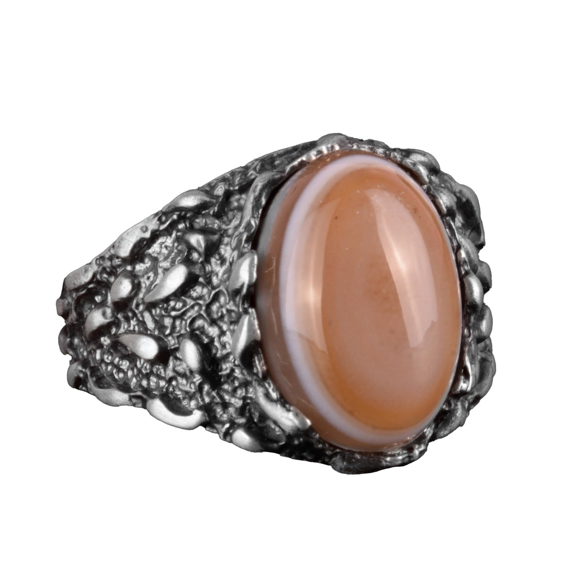 925 Sterling Silver Yemen Agate Men's Ring, Natural Yemen Agate Stone, 925 Sterling Silver Men's Ring