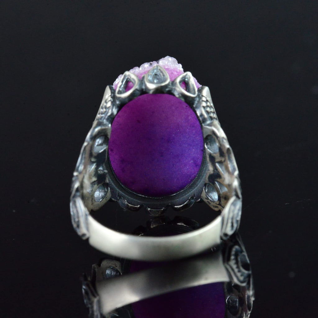 Drusy Quartz Stone Ring — 8