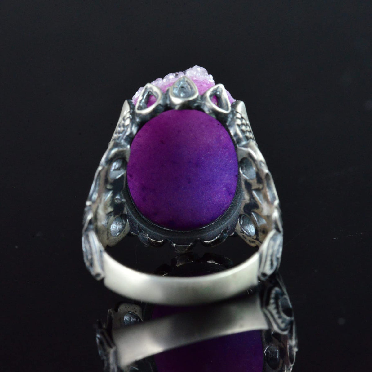 Drusy Quartz Stone Ring — 8