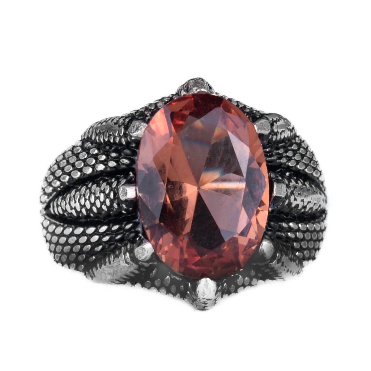 Silver Claw Ring - Handcrafted Sultanit Stone Ring