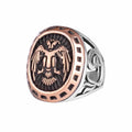 Silver Men's Ring - Double-Headed Eagle Byzantine Ring