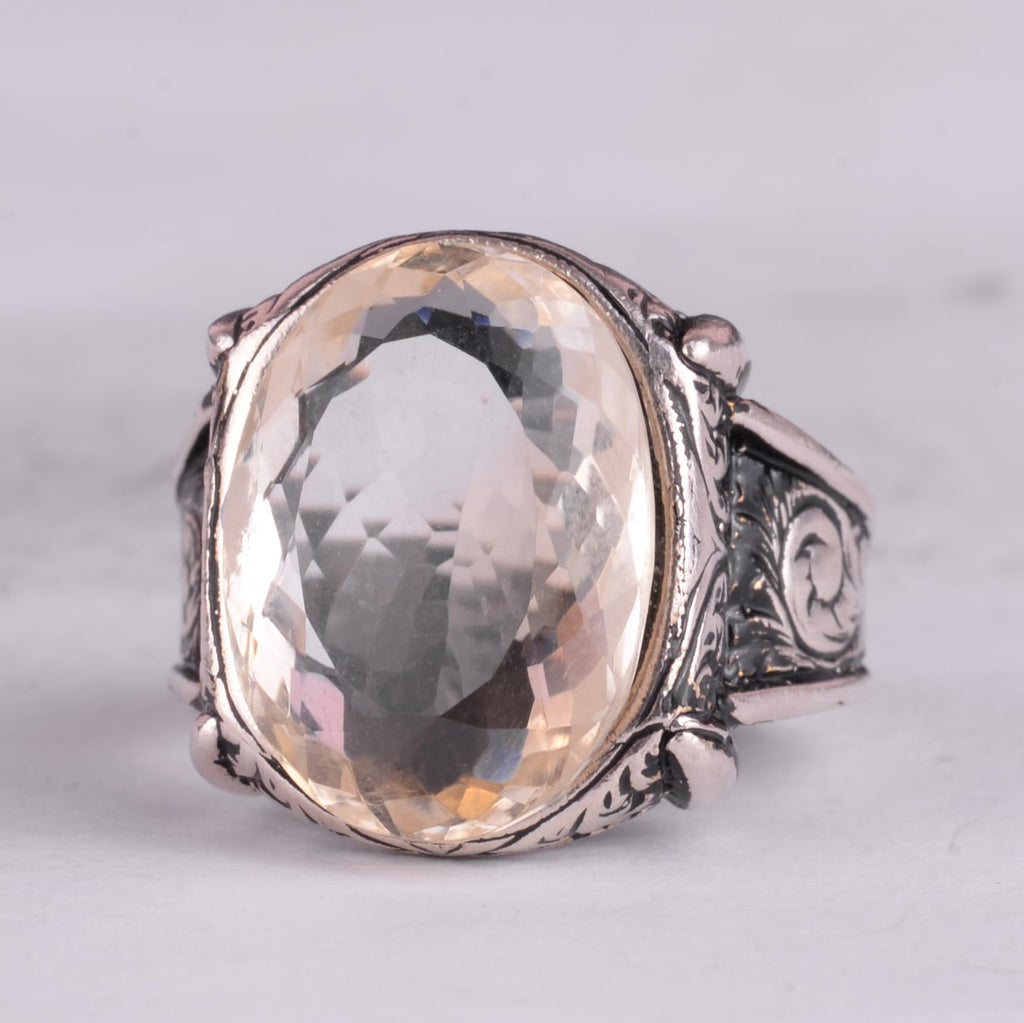 KAMBO Natural Gemstone Ring - Handmade Eagle Ring - 925 Sterling Silver Unique Ring — 2