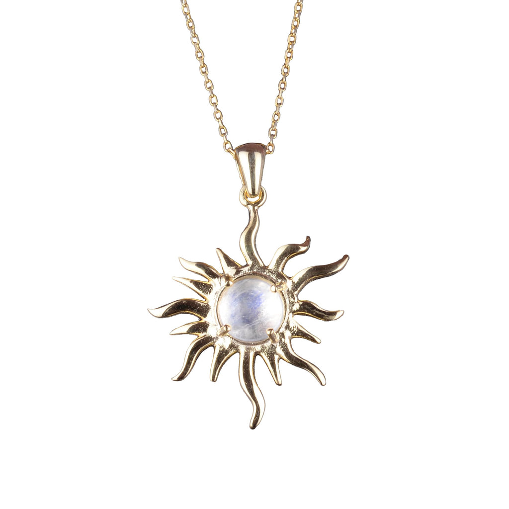 Natural Moonstone Silver Necklace
