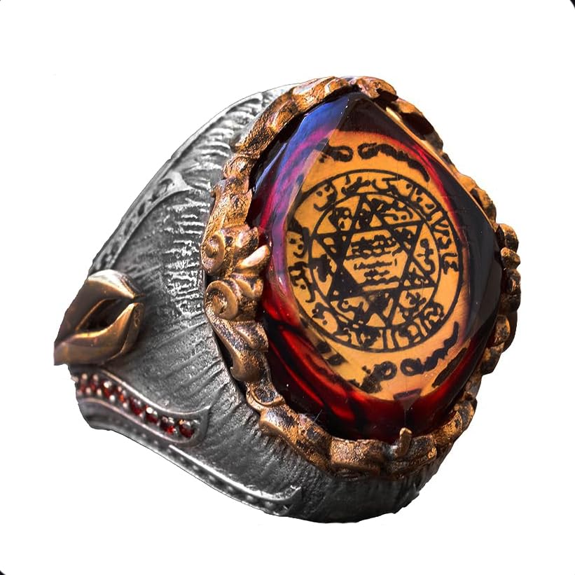 Seal of Solomon Ring, King Solomon Ring, Archangel, Kabbalah, Silver Ring