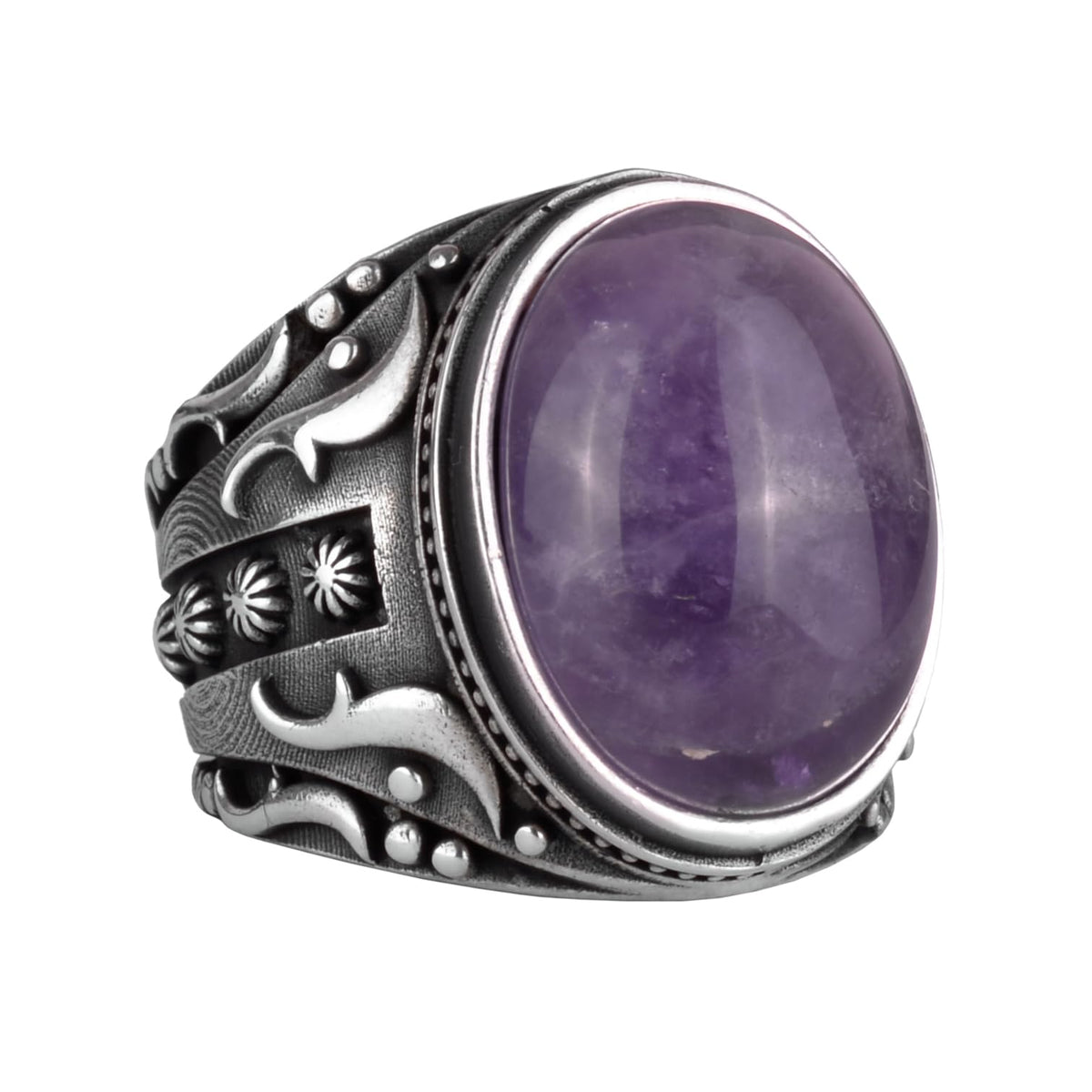 Natural Amethyst Stone Ring