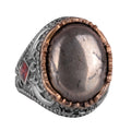 Natural Pyrite Stone Ring - Handmade 925 Sterling Silver Ring