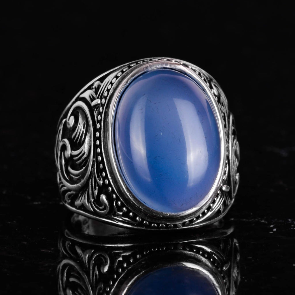 Natural Liquid Stone Ring, 925 Sterling Silver Ring, Unique Ring — 6