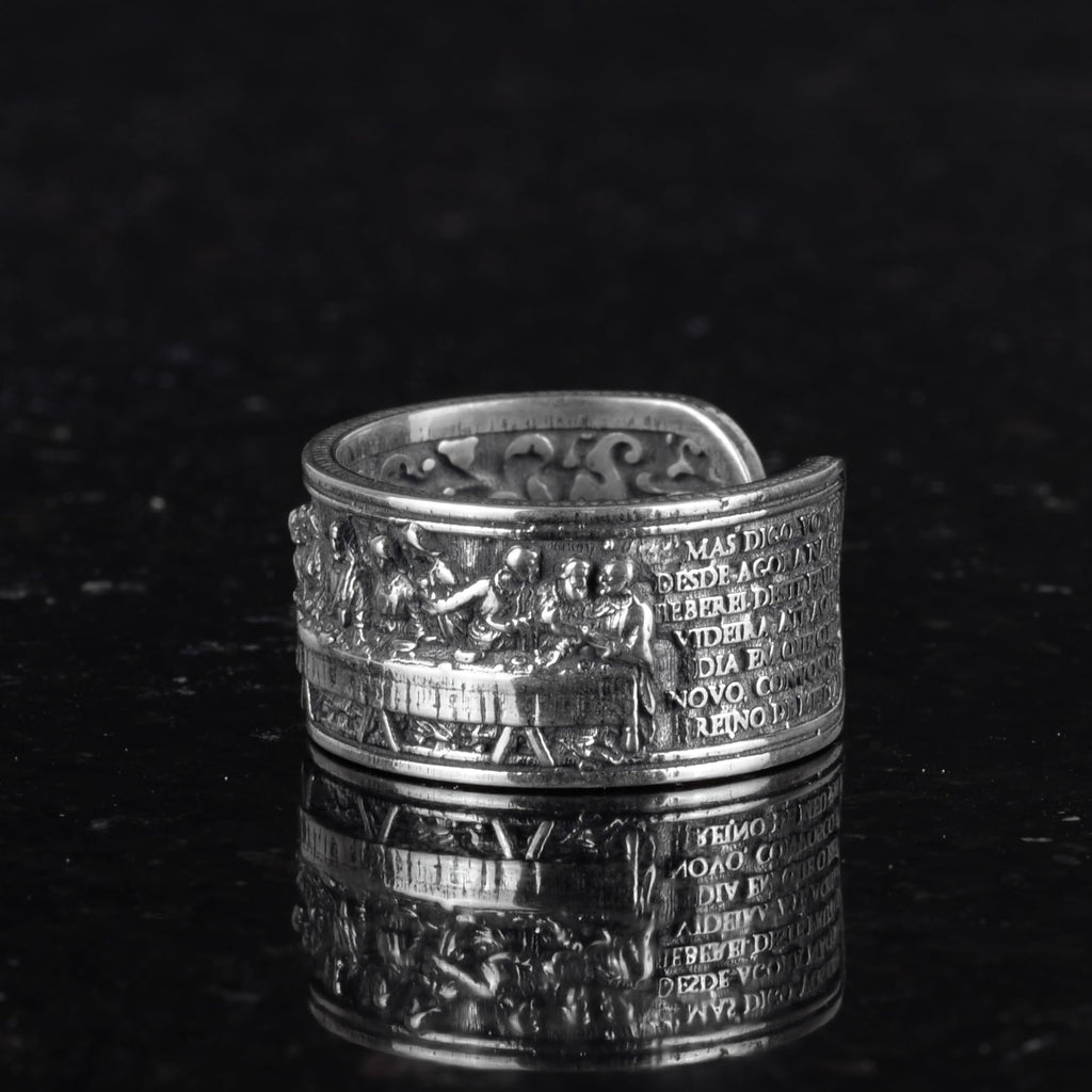 Leonardo Last Supper Jesus Ring - 925 Sterling Silver Handmade Ring — 5