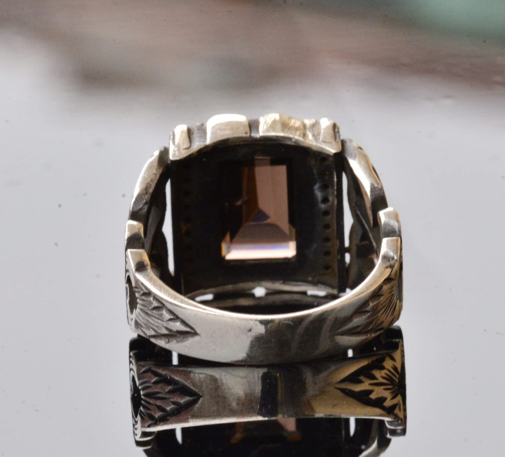 Natural Smoky Quartz Gemstone Ring — 8