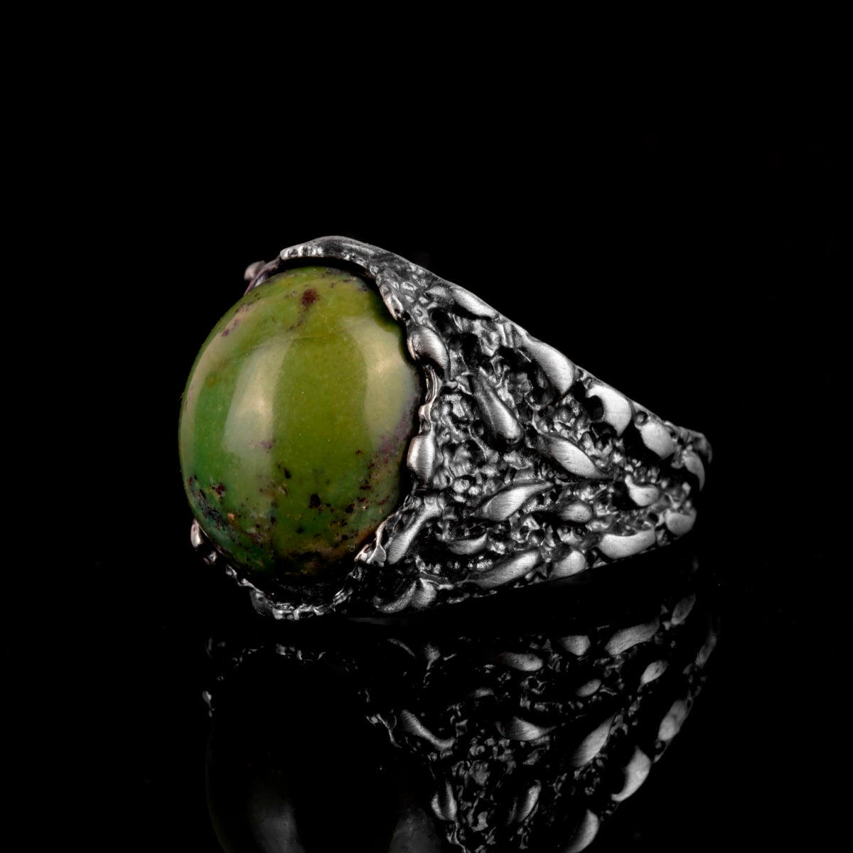 Natural Arizona Turquoise Stone Ring (Model-11) — 4