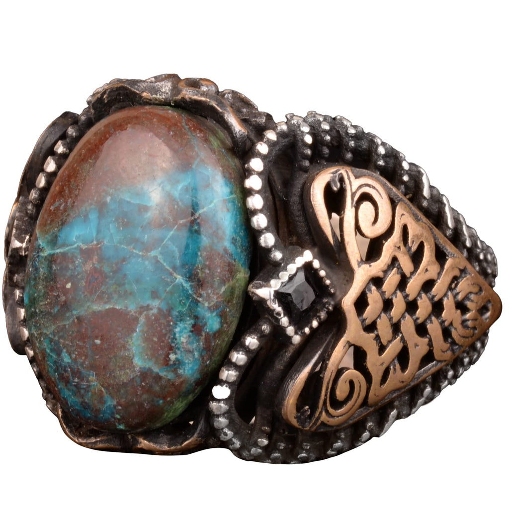 Green Turquoise Stone Ring (Model-2)