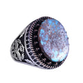 Natural Arizona Turquoise Stone Ring, 925 Sterling Silver Ring, Eagle Ring