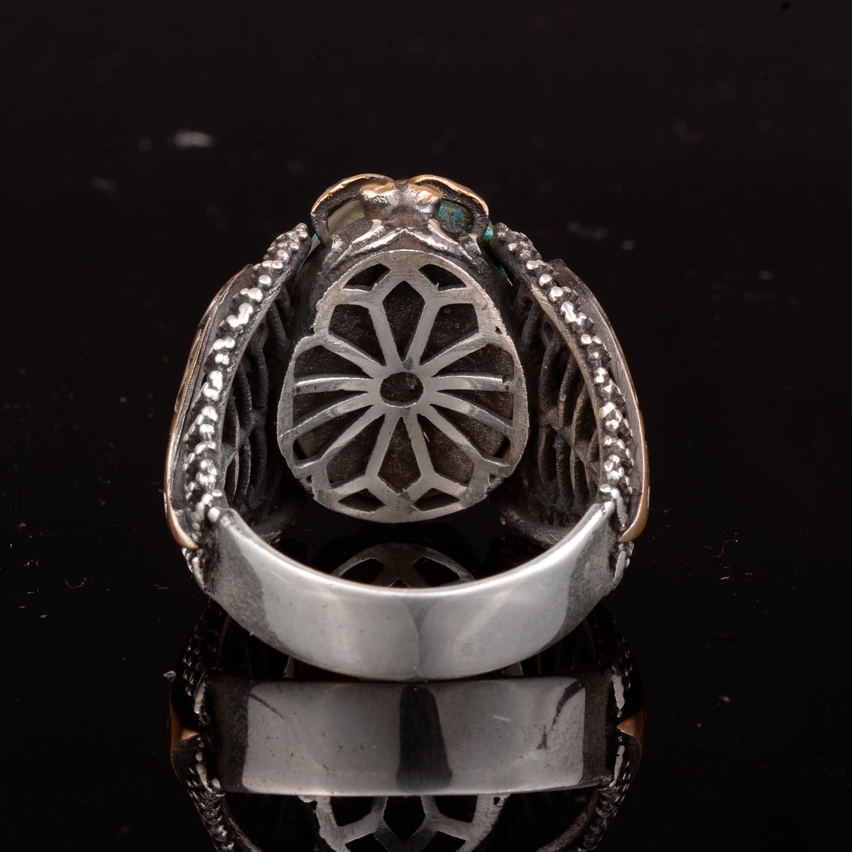 Green Turquoise Stone Ring (Model-2) — 9