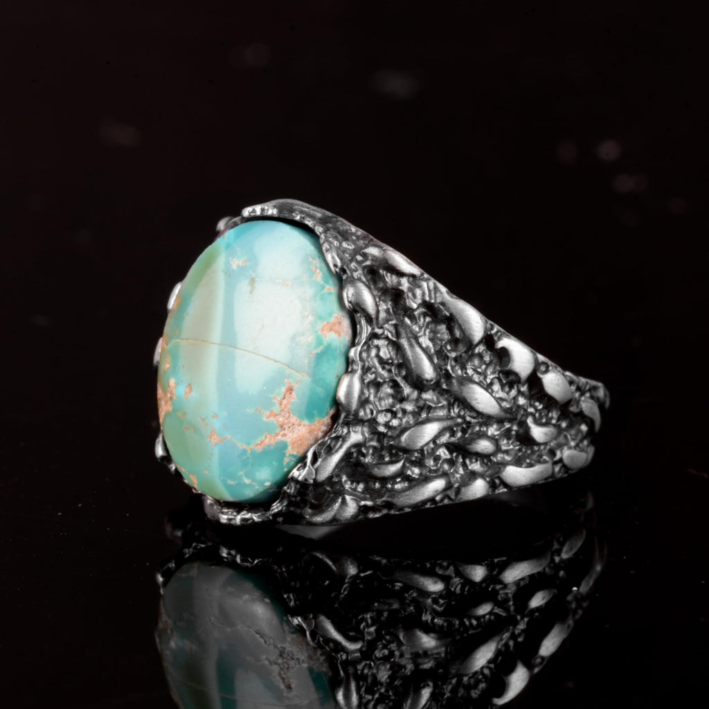 Natural Arizona Turquoise Stone Ring (Model-22) — 5