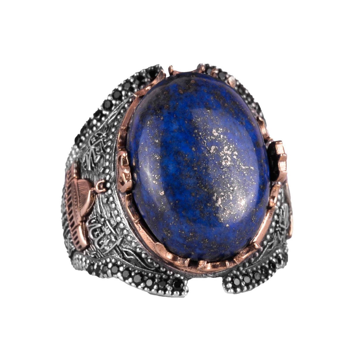 Handmade Lapis Lazuli Stone Mosque Design Silver Ring, 925 Sterling Solid Silver - Wisdom and Truth