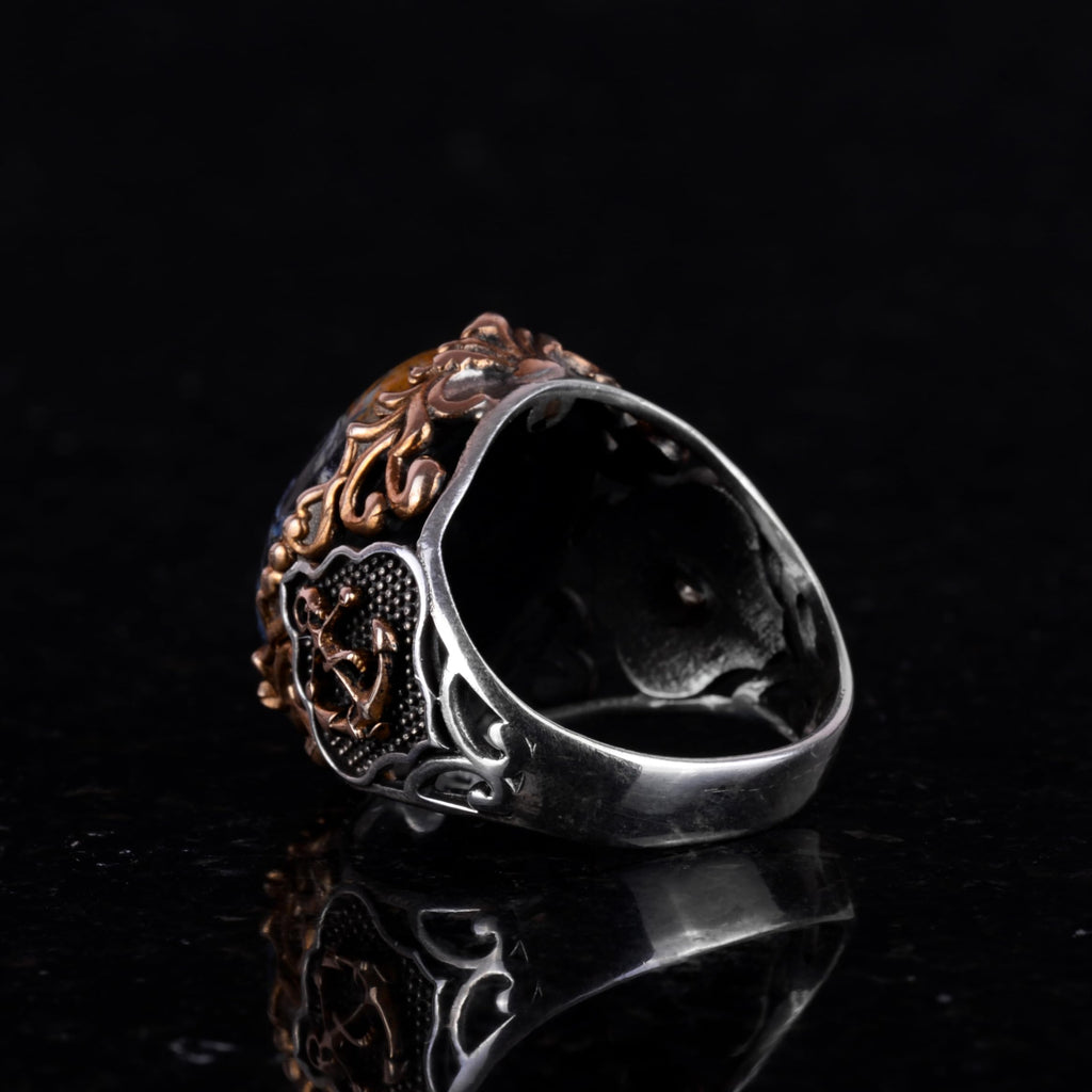 Natural Pietersite Ring - 925 Sterling Silver — 7