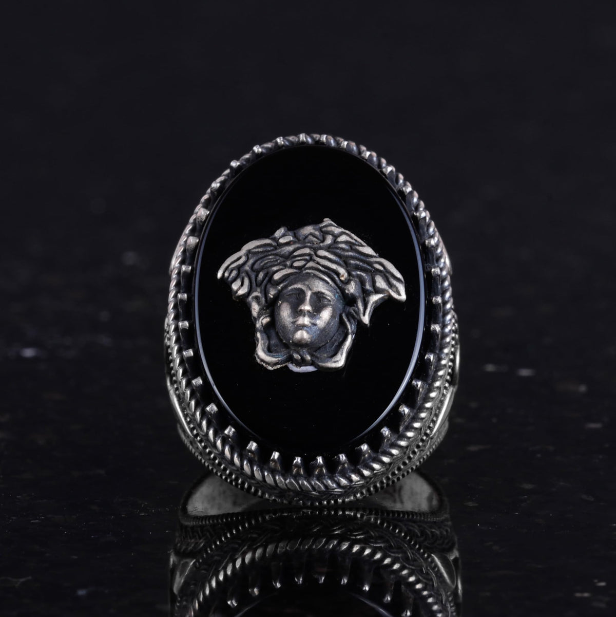 Medusa Head Silver Ring - Greek Mythology Men's Ring - 925 Sterling Silver Ring — 4