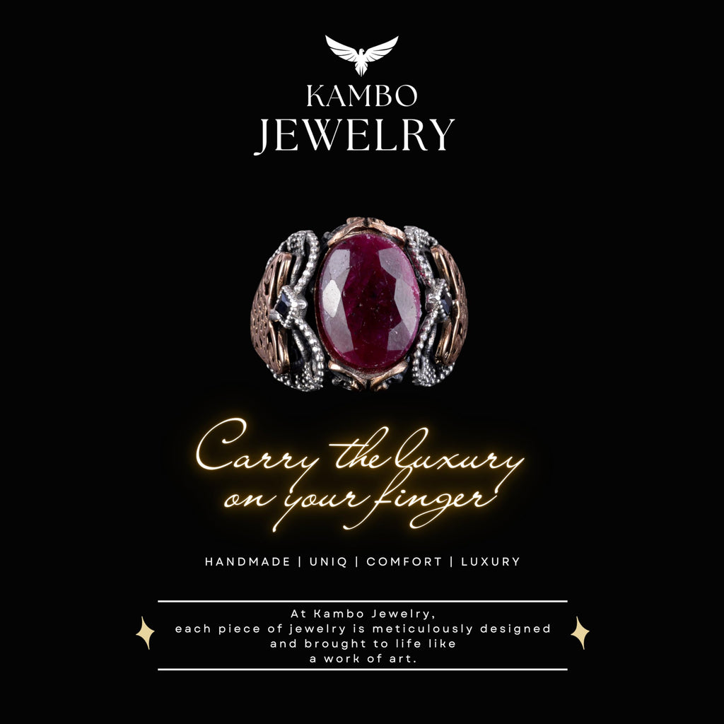 Kambo Natural Ruby Gemstone Ring — 7