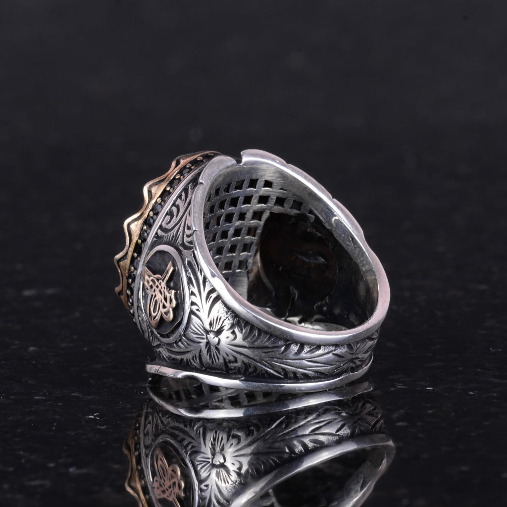 Natural Smoky Quartz Stone Ring, 925 Sterling Silver Ring — 6