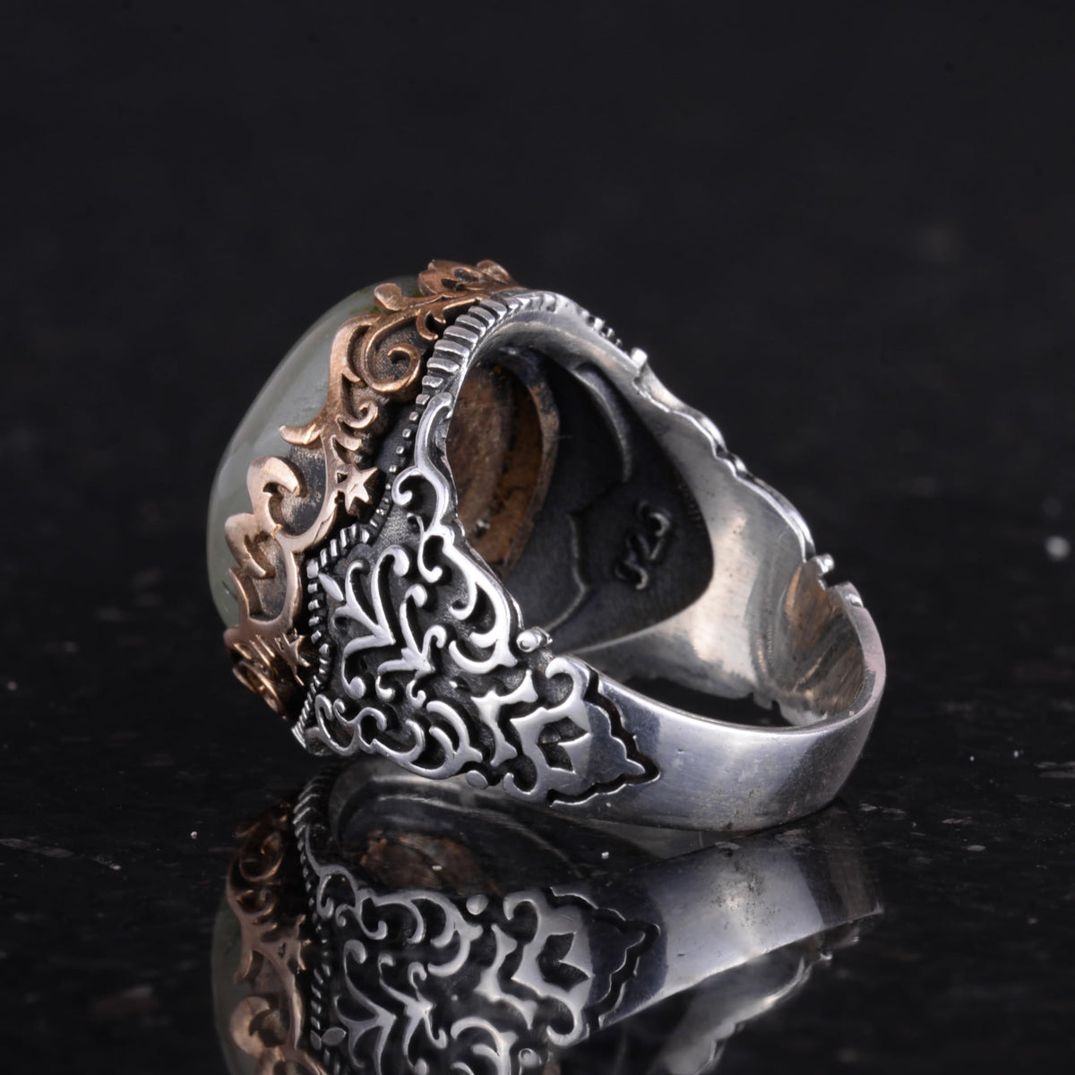 Natural Stone Handmade Ring - 925 Sterling Silver Ring (Model-3) — 5