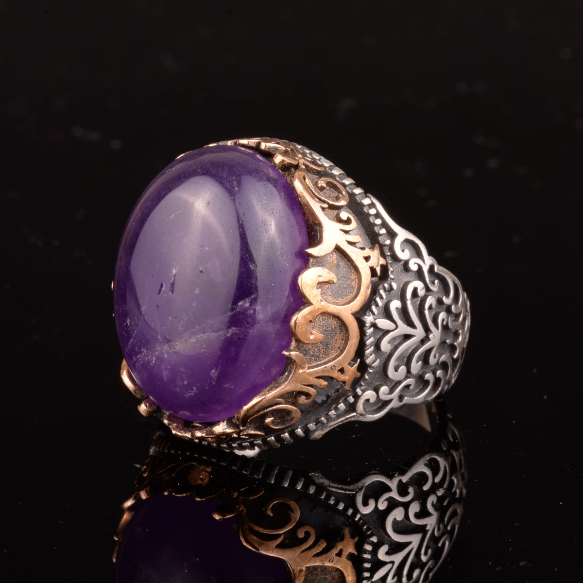Natural Amethyst Stone Ring — 5
