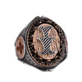 Cross Letter Silver Ring