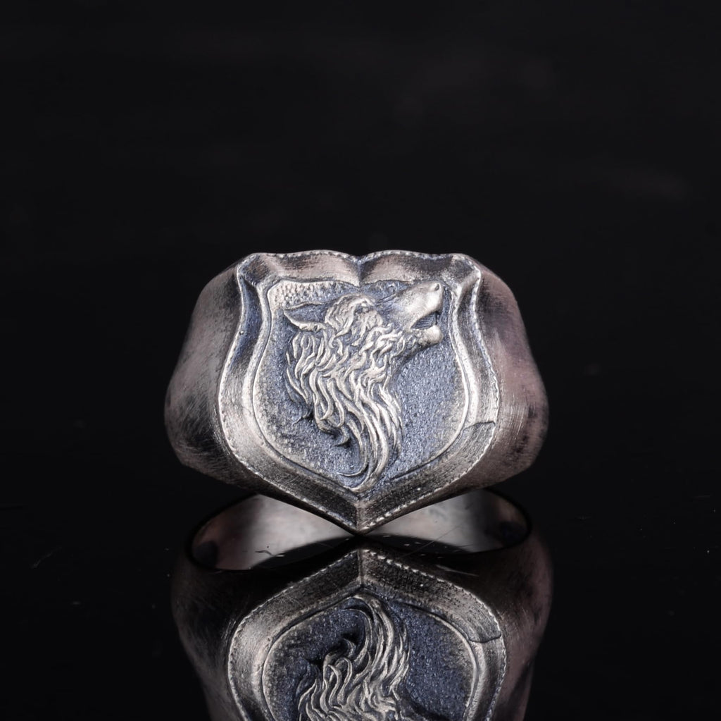 KAMBO 925 Sterling Silver Wolf Head Ring – Handmade Men's Animal Symbol Ring – Bold Gothic Statement Jewelry – Protection and Strength Design (Silver) — 4