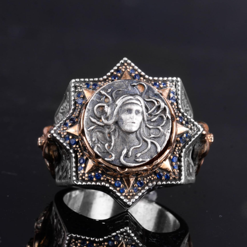 KAMBO 925 Sterling Silver Men's Ring – Spiritual Zircon and Star Symbol Design (Style - 2) — 4