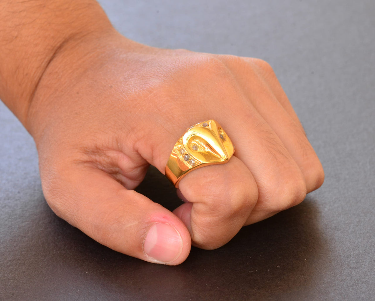Diamond Stone Owl Ring — 7
