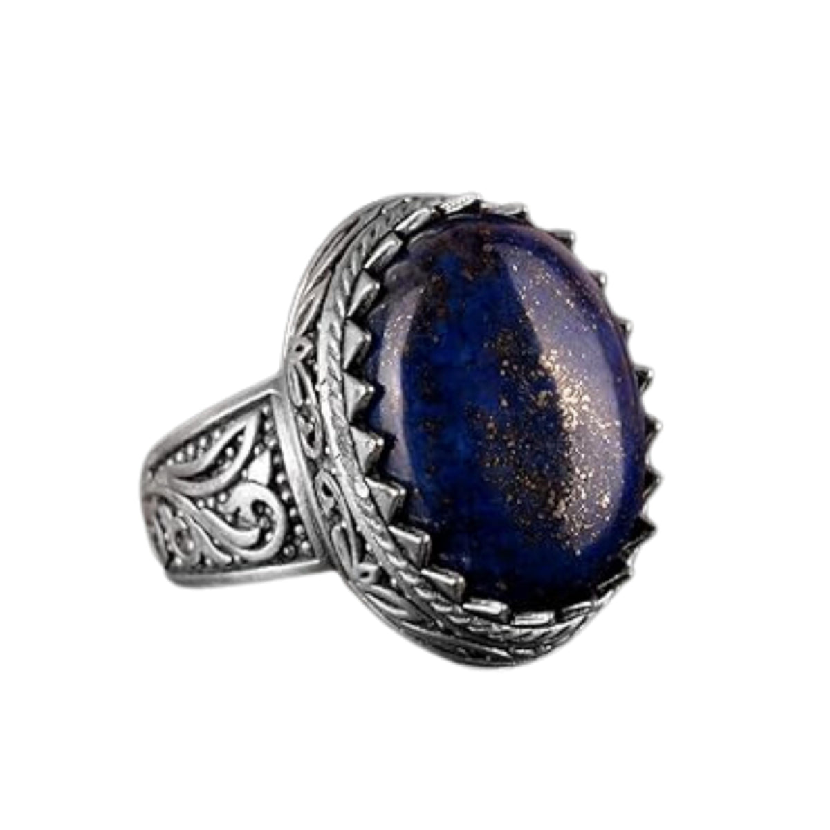 Handmade Lapis Lazuli Stone Ring - 925 Sterling Silver Men's Ring - Wisdom and Truth Design