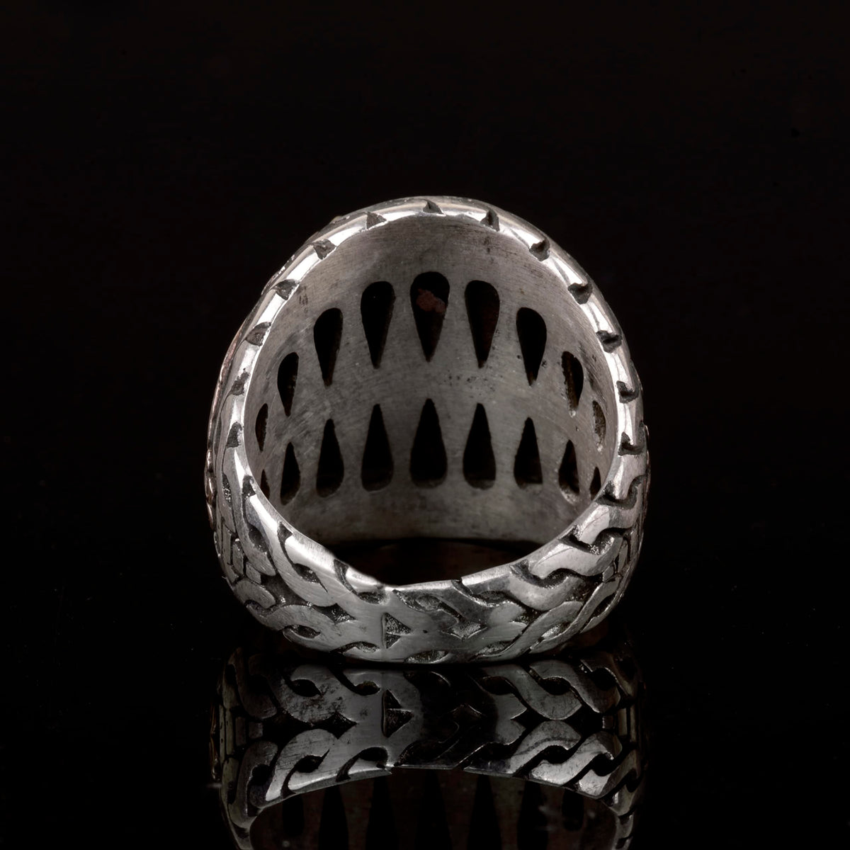 925 Sterling Silver Men's Islamic Ring with Onyx Stone - Muslim Ring — 5