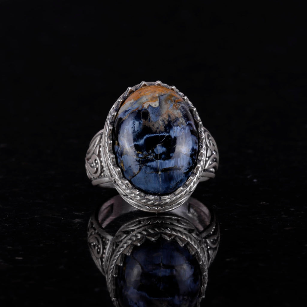 Natural Stone Ring - 925 Sterling Silver Ring — 4