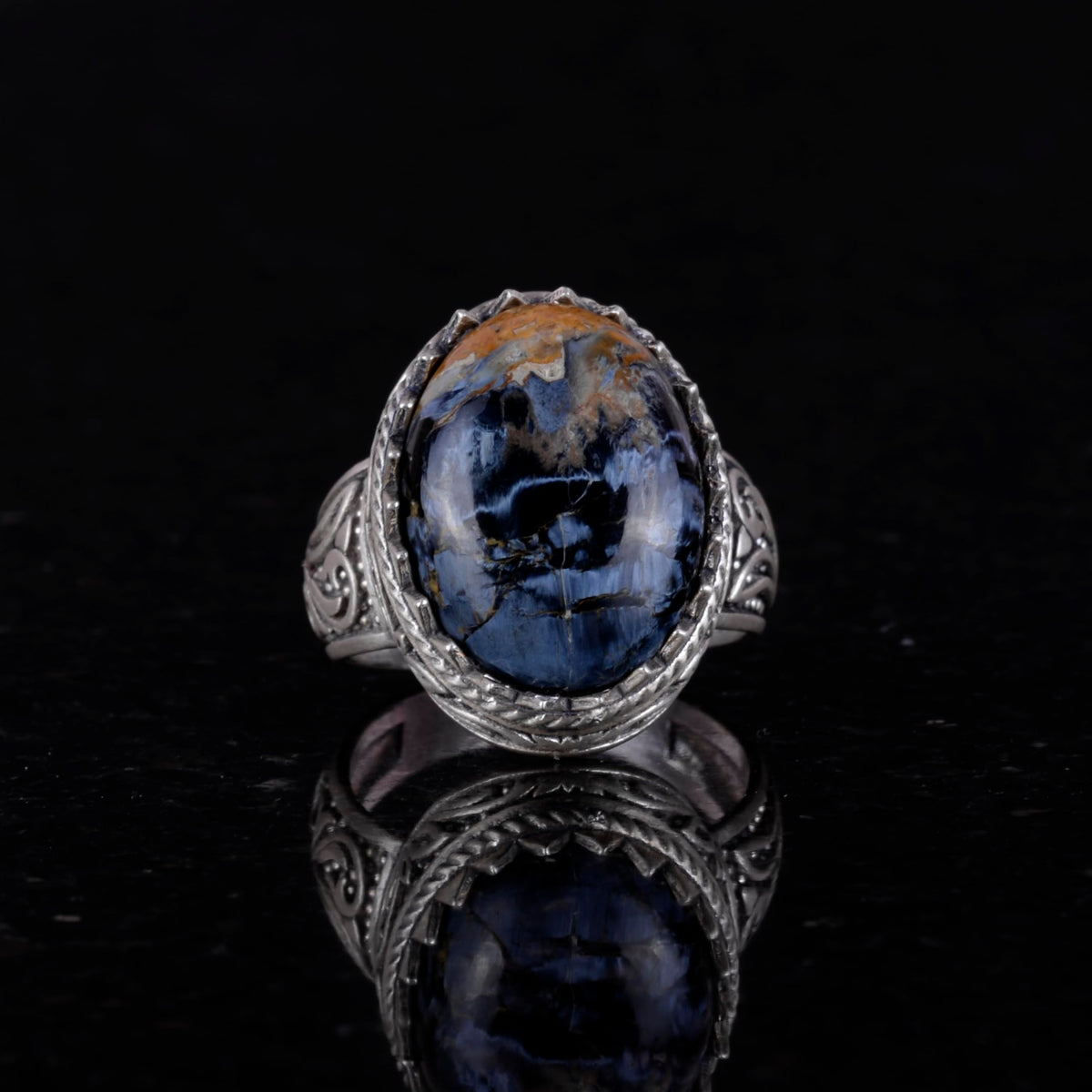 Natural Stone Ring - 925 Sterling Silver Ring — 4