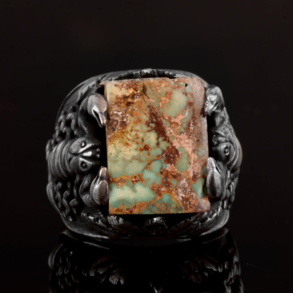 Natural Arizona Turquoise Stone Ring (Model-13) — 3