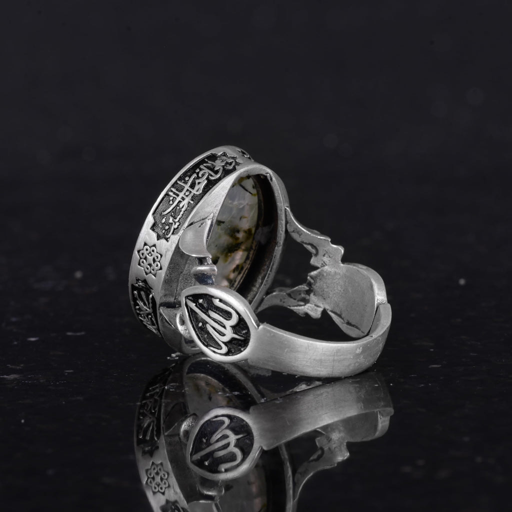 Real Natural Prehnite Stone Ring - Handmade 925 Sterling Silver - Symbol of Wisdom, Protection, and Spirituality — 7