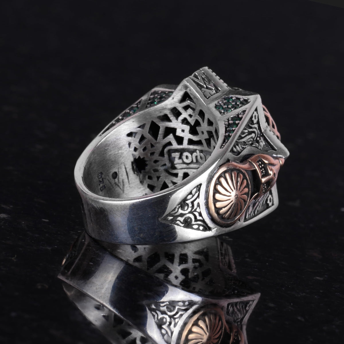 925 Sterling Silver Men's Ring (Model-2) — 6
