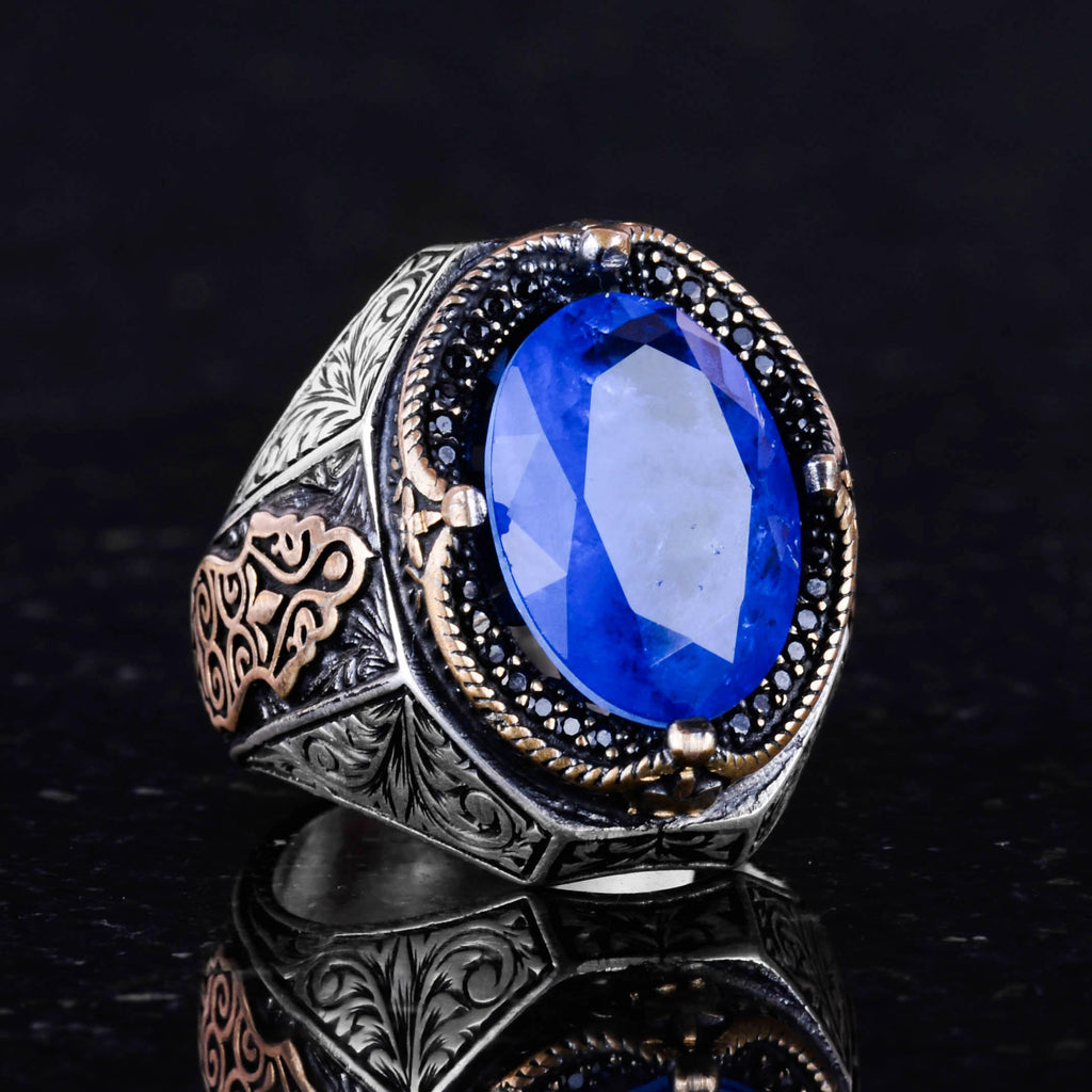 Paraiba Blue Stone 925 Sterling Silver Ring — 5