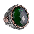 Kambo 925 Sterling Silver Men's Ring, Ring with Natural Stone
