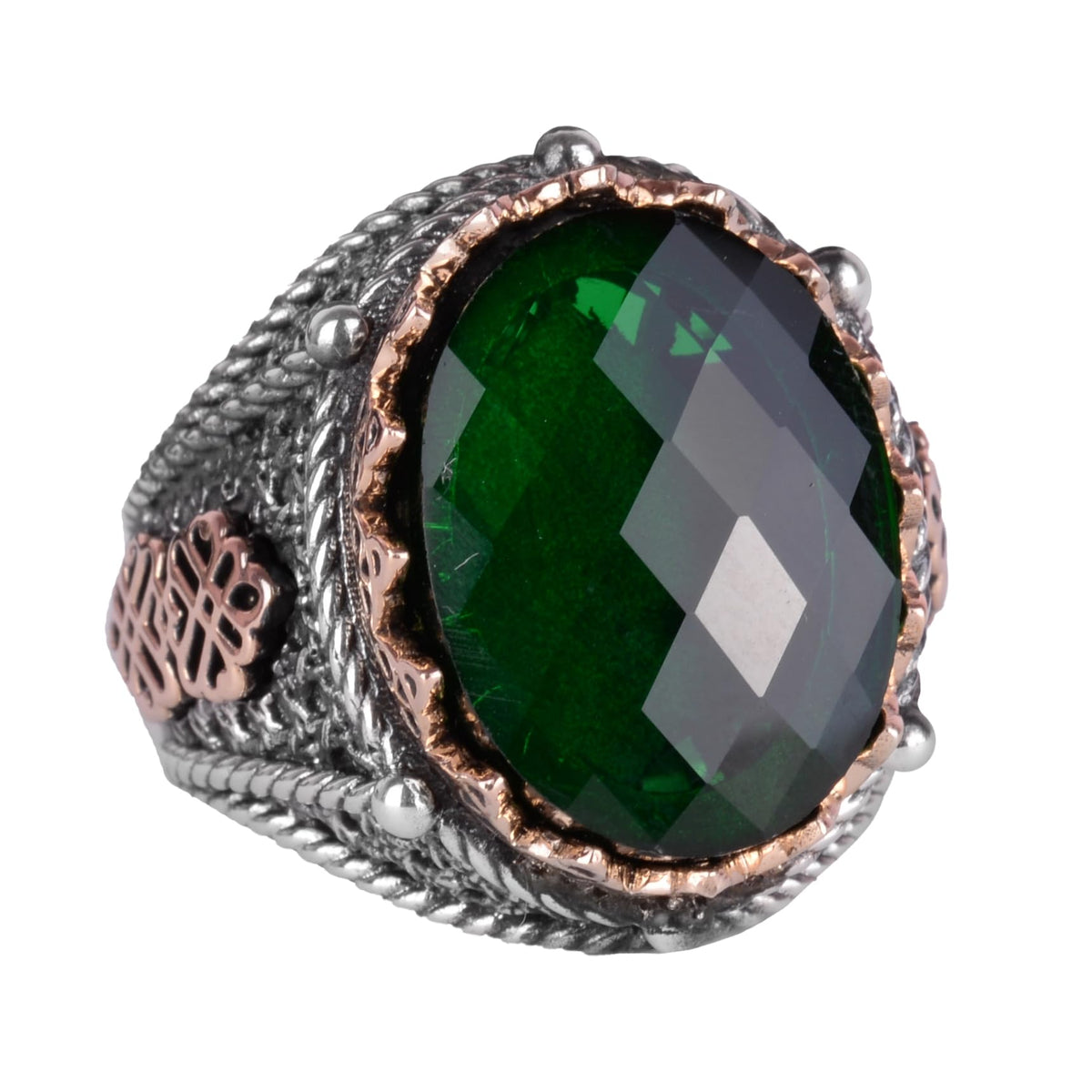 Kambo 925 Sterling Silver Men's Ring, Ring with Natural Stone