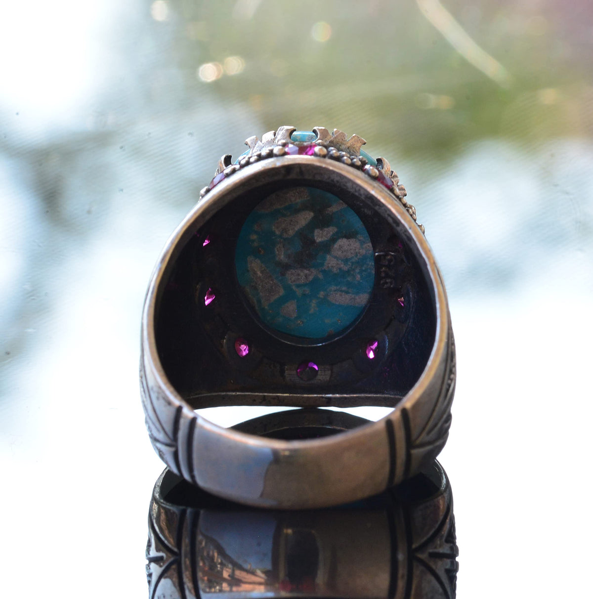 Real Arizona Turquoise Stone Ring (Model-5) — 5